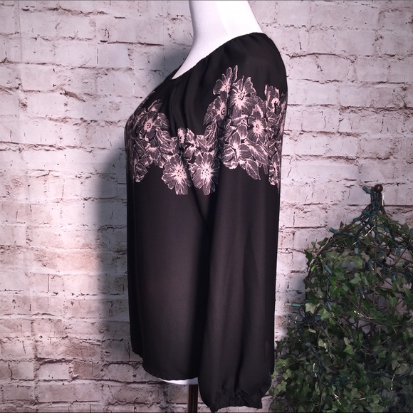 Ann Taylor Loft Sheer Dress Blouse - Picture 3 of 6